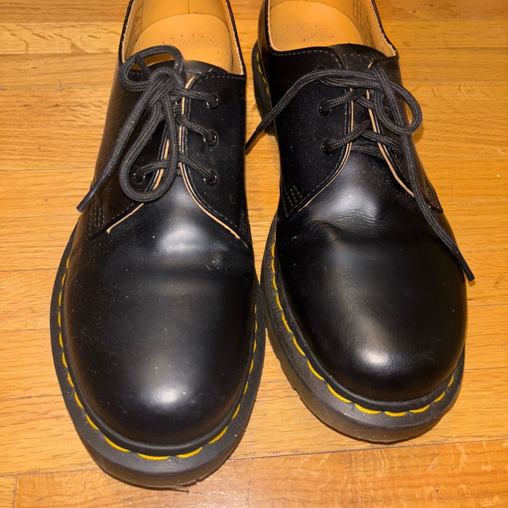 Dr. Martens Black Leather Men's Shoes